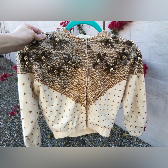 Vintage 1950s beaded and sequin cardigan - Picture 13 of 14